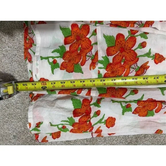 Victoria Dunn Magnolia Flutter Floral Sleeve Dress Size Medium Button - Picture 8 of 13